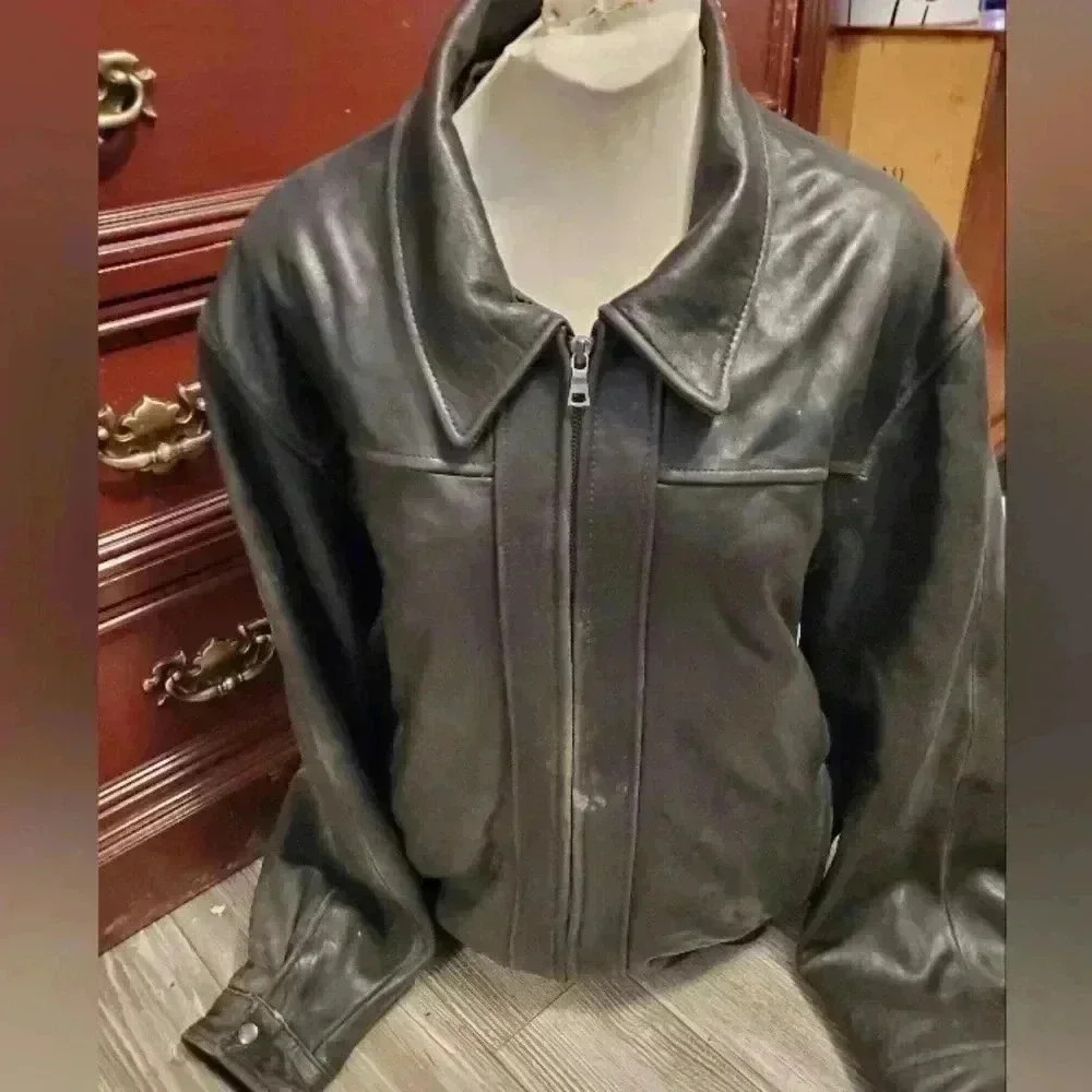 Mens Real  Leather Coat